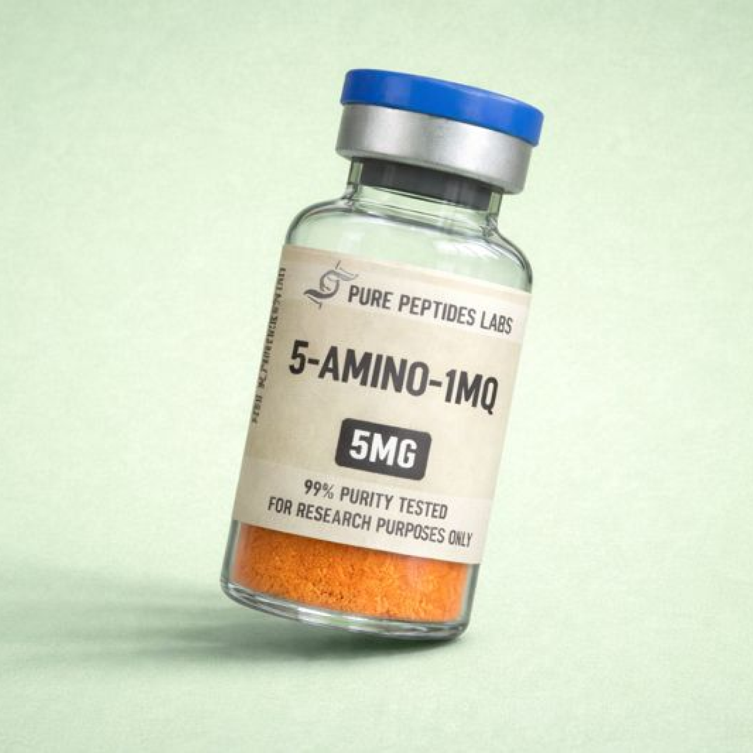Synthetic 5-Amino-1MQ research compound vial