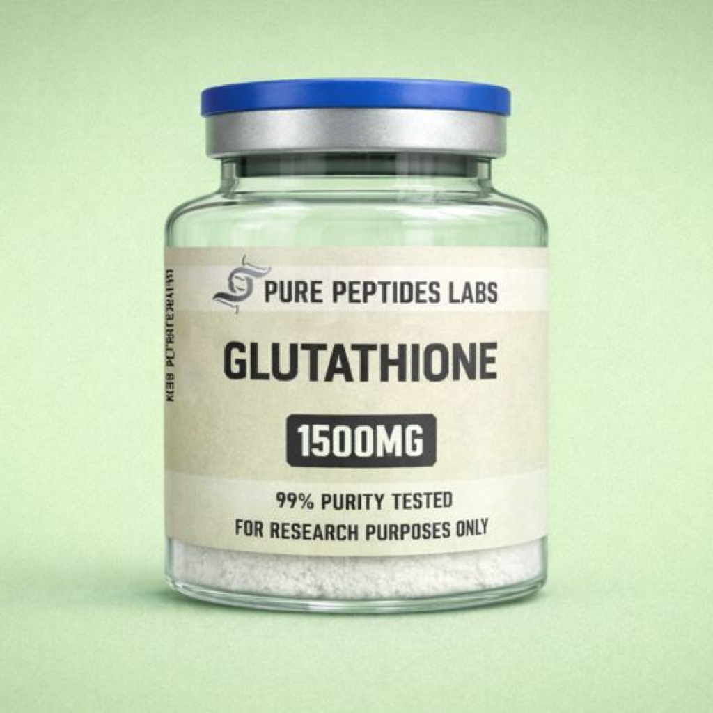 Glutathione laboratory research compound vial