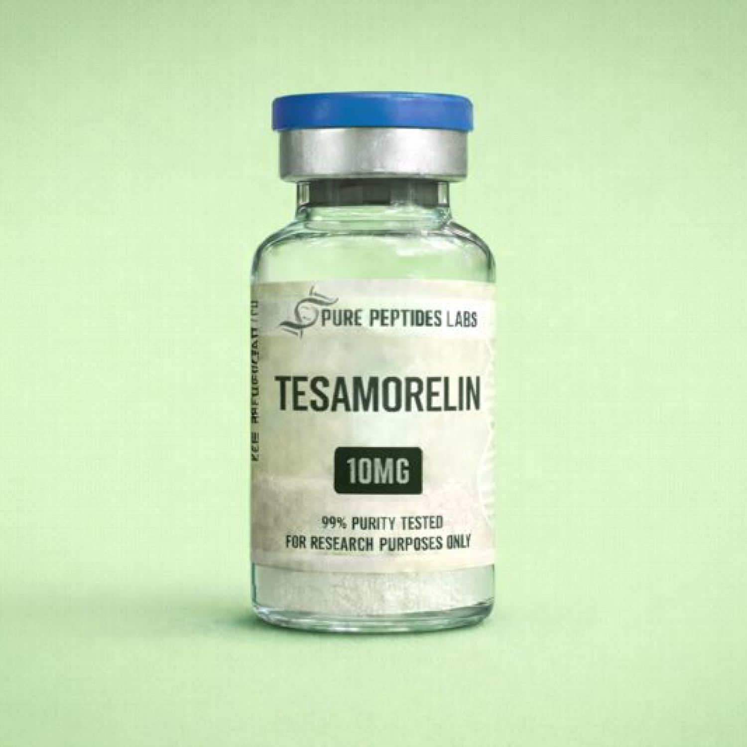 Tesamorelin laboratory research peptide vial