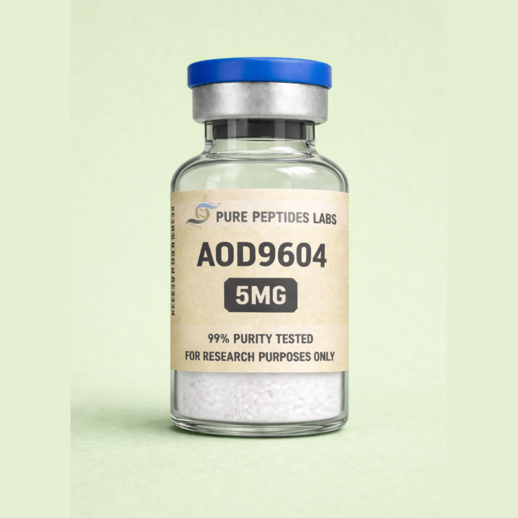 AOD9604 5mg research-grade hGH fragment lipolysis peptide vial