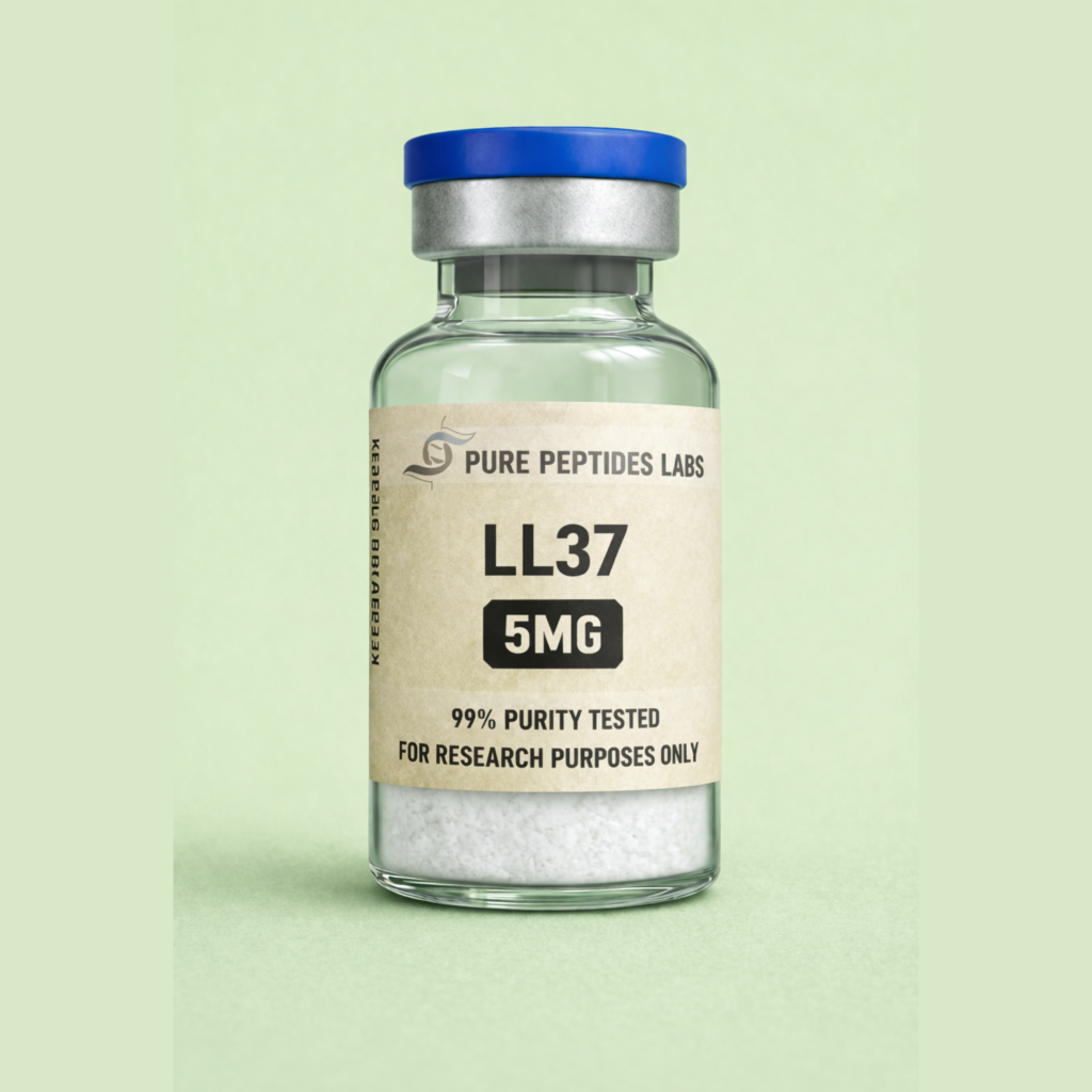 LL37 5mg research-grade human cathelicidin antimicrobial peptide vial for innate immunity studies