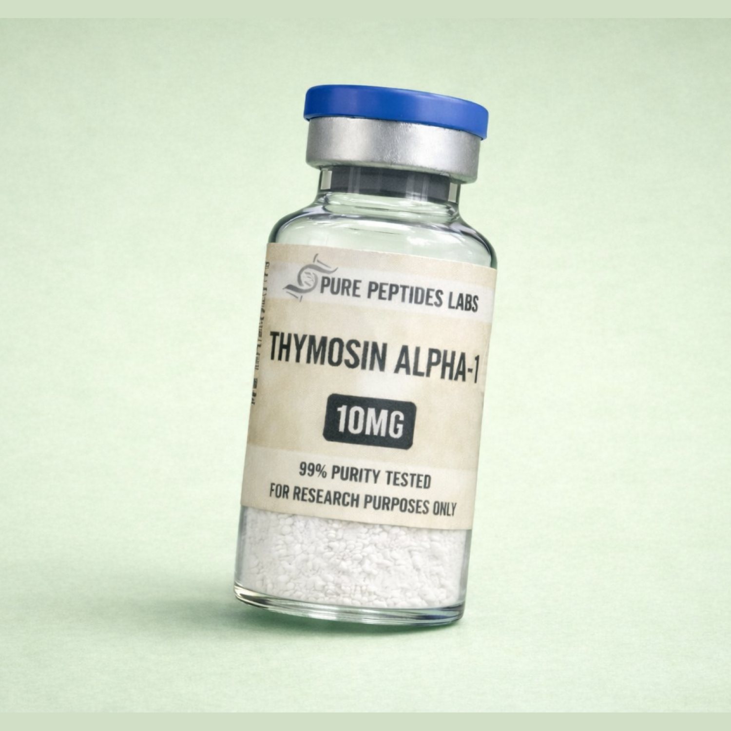 Thymosin Alpha-1 10mg research-grade immune modulation peptide vial for T-cell and antiviral studies